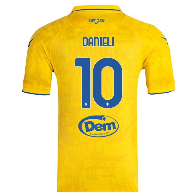 Danxen Herren Alessio Danieli #10 Gelb Blau Heimtrikot Trikot 2025/26 T-Shirt Österreich