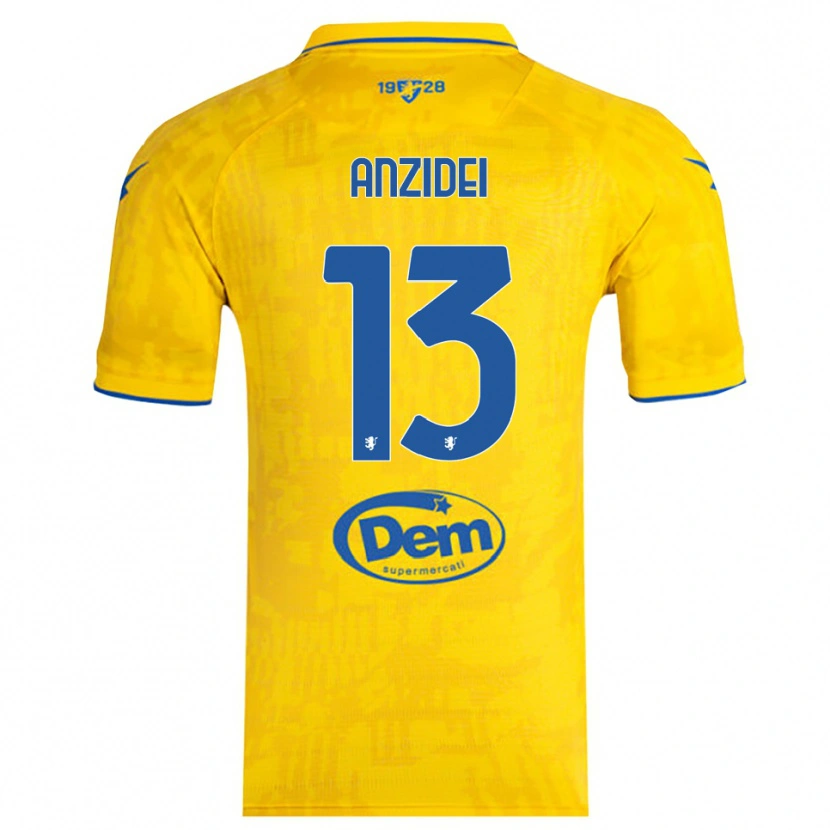 Danxen Herren Massimo Anzidei #13 Gelb Blau Heimtrikot Trikot 2025/26 T-Shirt Österreich