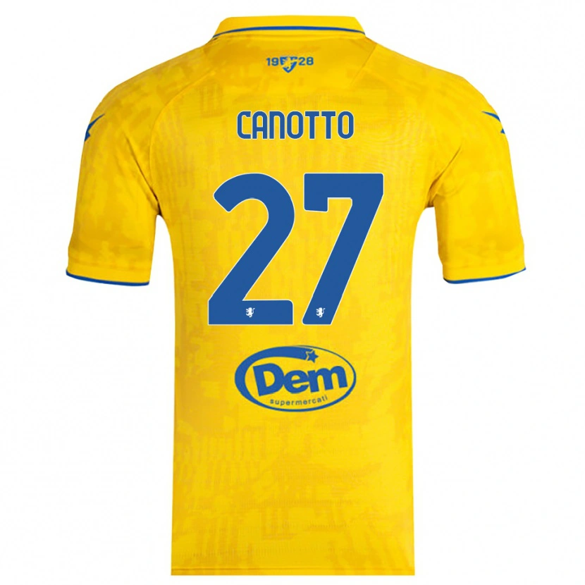 Danxen Herren Luigi Canotto #27 Gelb Blau Heimtrikot Trikot 2025/26 T-Shirt Österreich