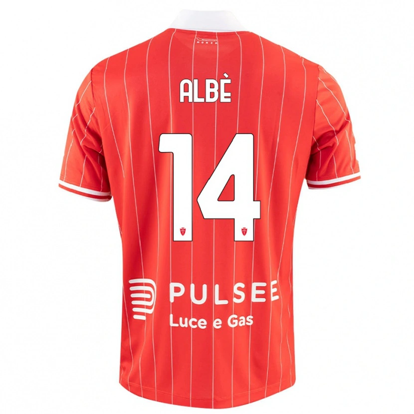 Danxen Herren Simone Albè #14 Rot Weiß Heimtrikot Trikot 2025/26 T-Shirt Österreich