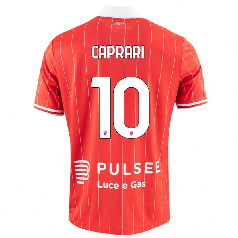 Danxen Herren Gianluca Caprari #10 Rot Weiß Heimtrikot Trikot 2025/26 T-Shirt Österreich