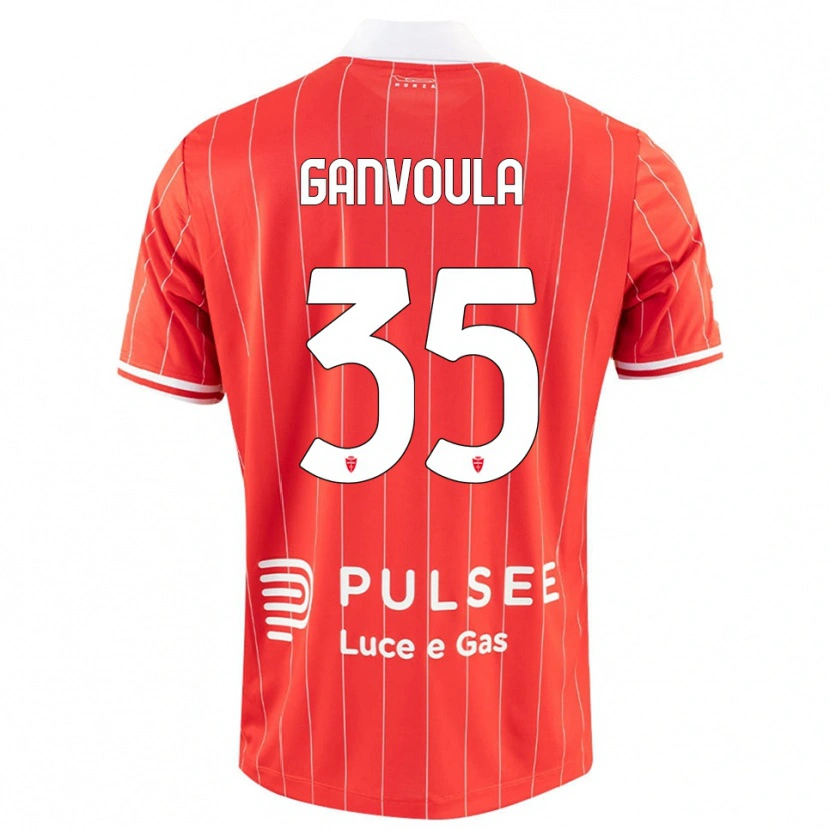 Danxen Herren Silvere Ganvoula #35 Rot Weiß Heimtrikot Trikot 2025/26 T-Shirt Österreich