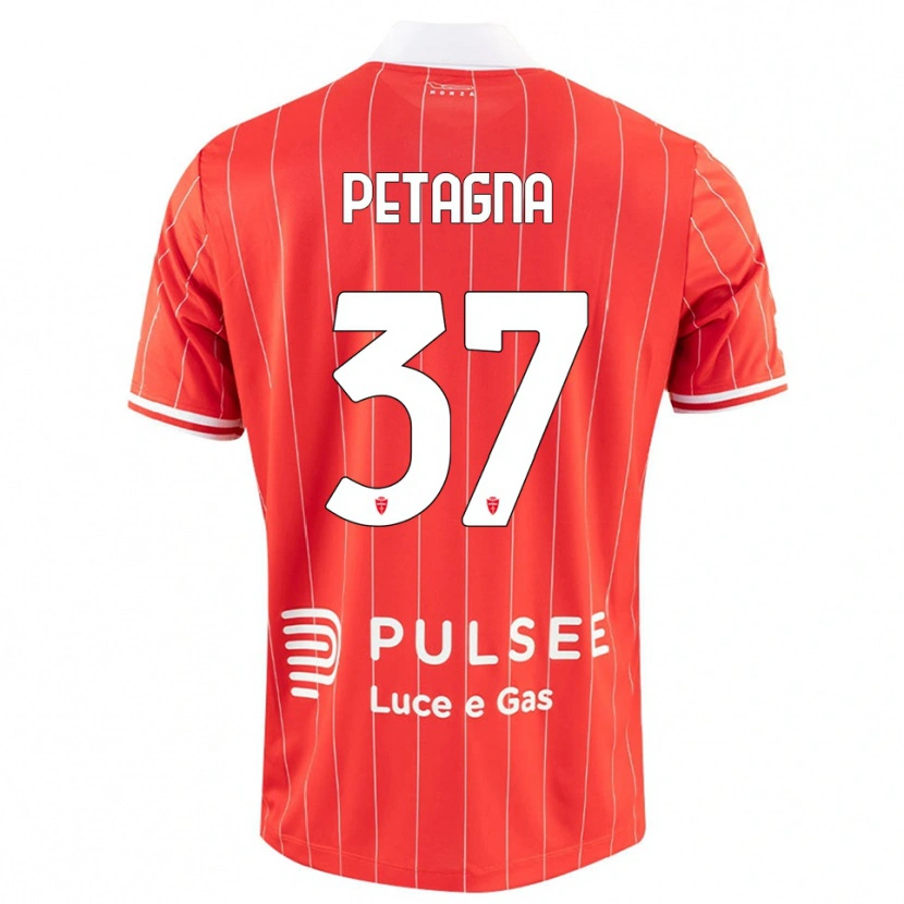 Danxen Herren Andrea Petagna #37 Rot Weiß Heimtrikot Trikot 2025/26 T-Shirt Österreich