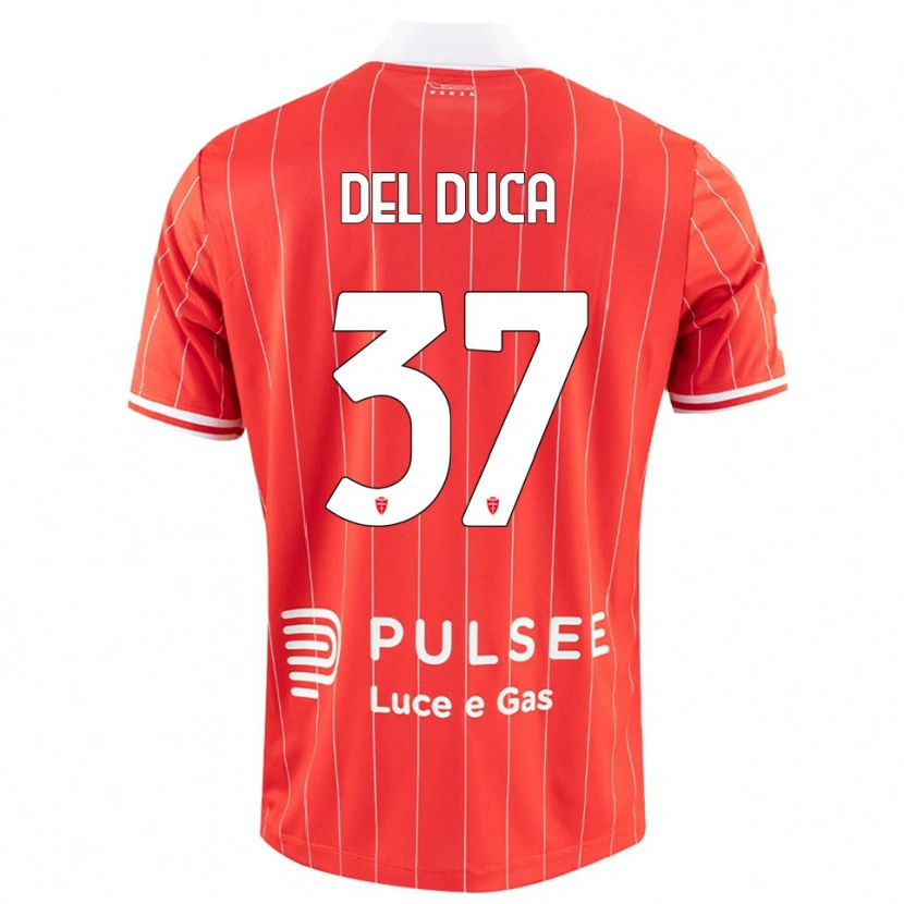 Danxen Herren Jacopo Del Duca #37 Rot Weiß Heimtrikot Trikot 2025/26 T-Shirt Österreich