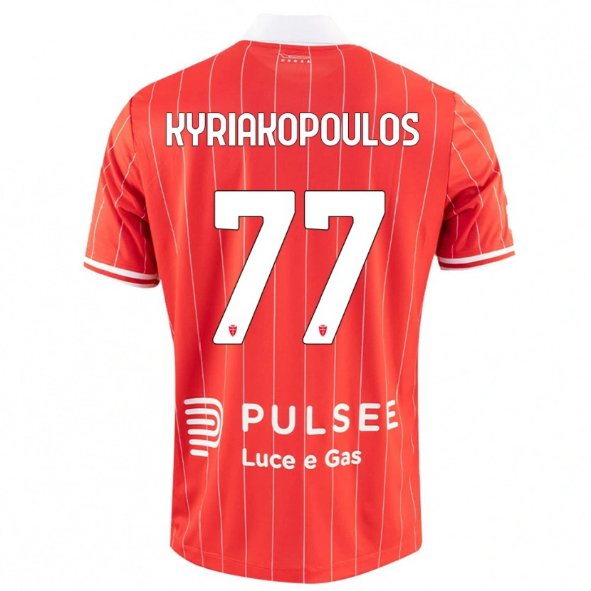 Danxen Herren Georgios Kyriakopoulos #77 Rot Weiß Heimtrikot Trikot 2025/26 T-Shirt Österreich