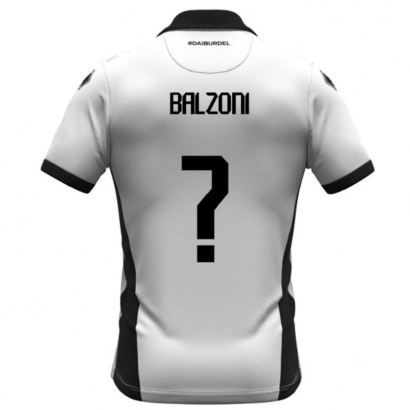 Danxen Herren Mattia Balzoni #0 Weiß Schwarz Orange Heimtrikot Trikot 2025/26 T-Shirt Österreich