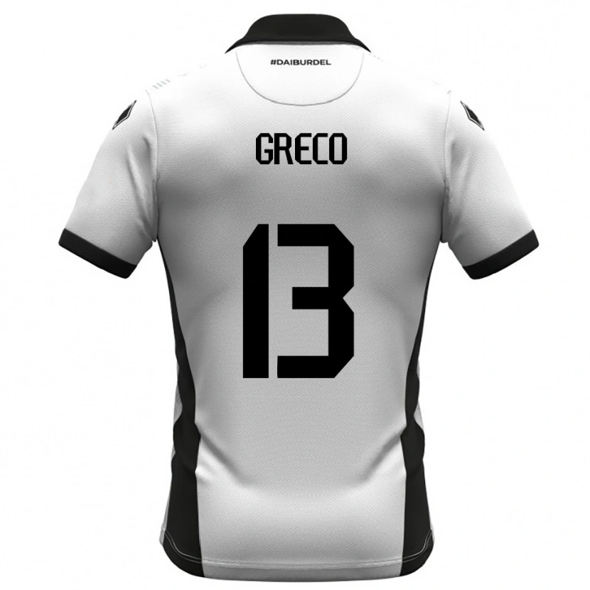 Danxen Herren Nicolò Greco #13 Weiß Schwarz Orange Heimtrikot Trikot 2025/26 T-Shirt Österreich