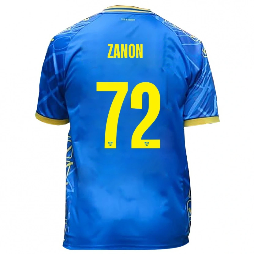 Danxen Herren Simone Zanon #72 Himmelblau Gelb Heimtrikot Trikot 2025/26 T-Shirt Österreich