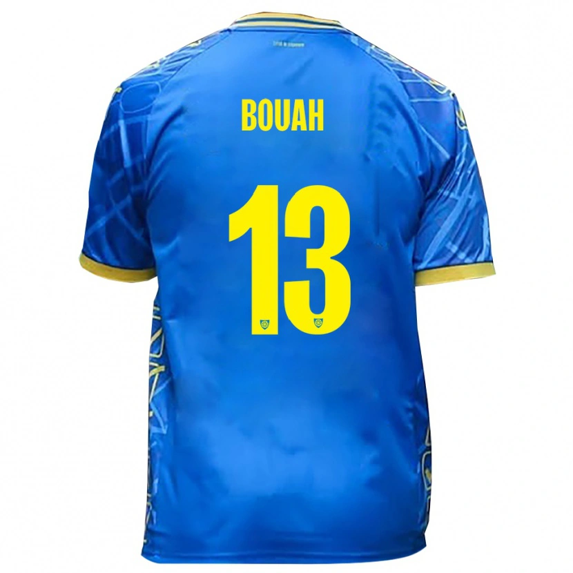 Danxen Herren Devid Eugene Bouah #13 Himmelblau Gelb Heimtrikot Trikot 2025/26 T-Shirt Österreich