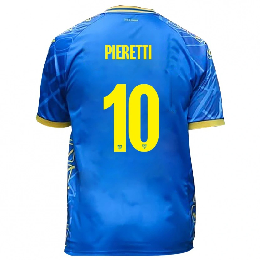 Danxen Herren Niccolò Pieretti #10 Himmelblau Gelb Heimtrikot Trikot 2025/26 T-Shirt Österreich