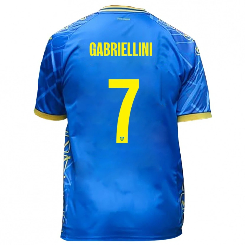 Danxen Herren Emanuele Gabriellini #7 Himmelblau Gelb Heimtrikot Trikot 2025/26 T-Shirt Österreich