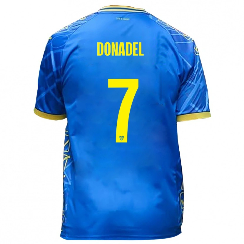 Danxen Herren Tommaso Donadel #7 Himmelblau Gelb Heimtrikot Trikot 2025/26 T-Shirt Österreich