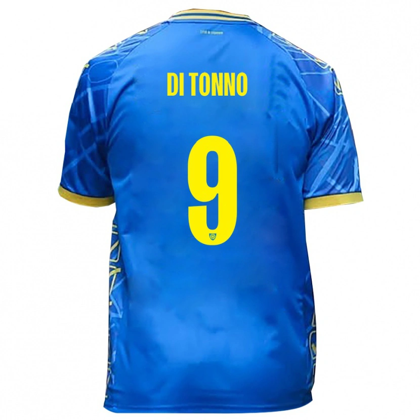 Danxen Herren Edoardo Di Tonno #9 Himmelblau Gelb Heimtrikot Trikot 2025/26 T-Shirt Österreich
