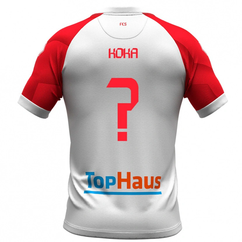 Danxen Herren Brian Koka #0 Weiß Rot Heimtrikot Trikot 2025/26 T-Shirt Österreich