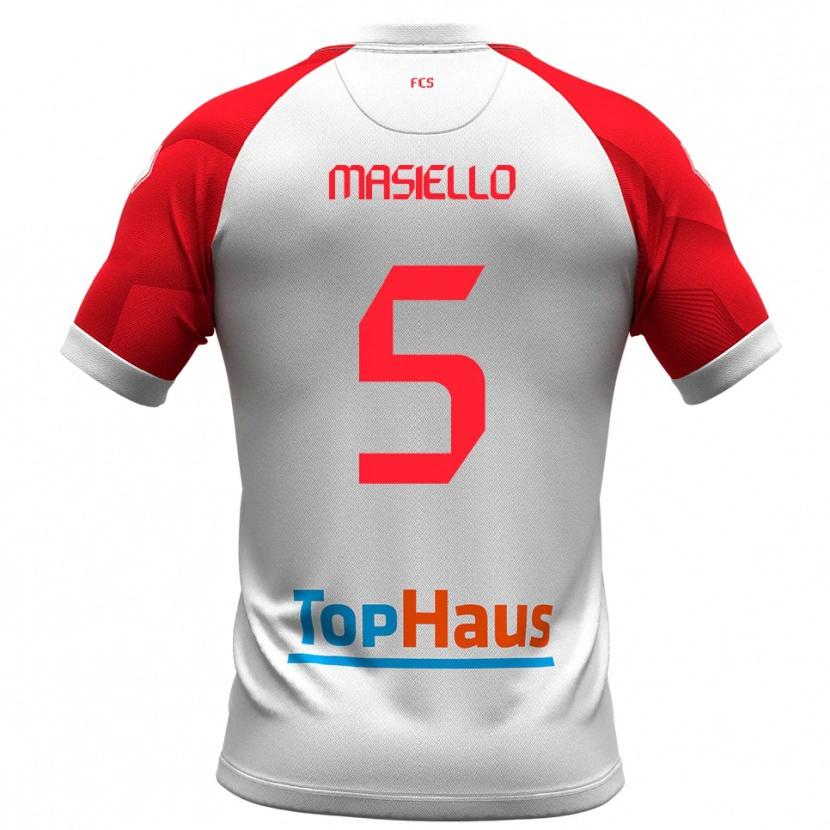 Danxen Herren Andrea Masiello #5 Weiß Rot Heimtrikot Trikot 2025/26 T-Shirt Österreich