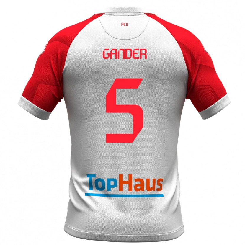 Danxen Herren Alexander Gander #5 Weiß Rot Heimtrikot Trikot 2025/26 T-Shirt Österreich