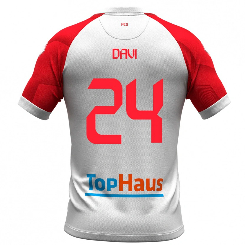 Danxen Herren Simone Davi #24 Weiß Rot Heimtrikot Trikot 2025/26 T-Shirt Österreich