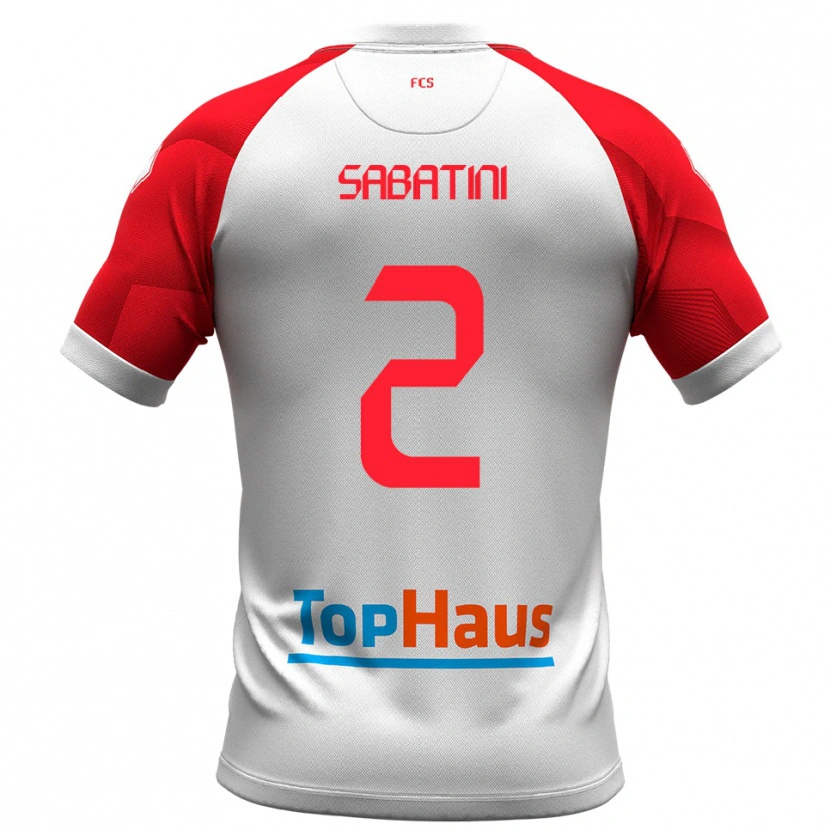 Danxen Herren Carlo Sabatini #2 Weiß Rot Heimtrikot Trikot 2025/26 T-Shirt Österreich