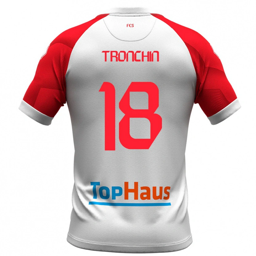 Danxen Herren Simone Tronchin #18 Weiß Rot Heimtrikot Trikot 2025/26 T-Shirt Österreich