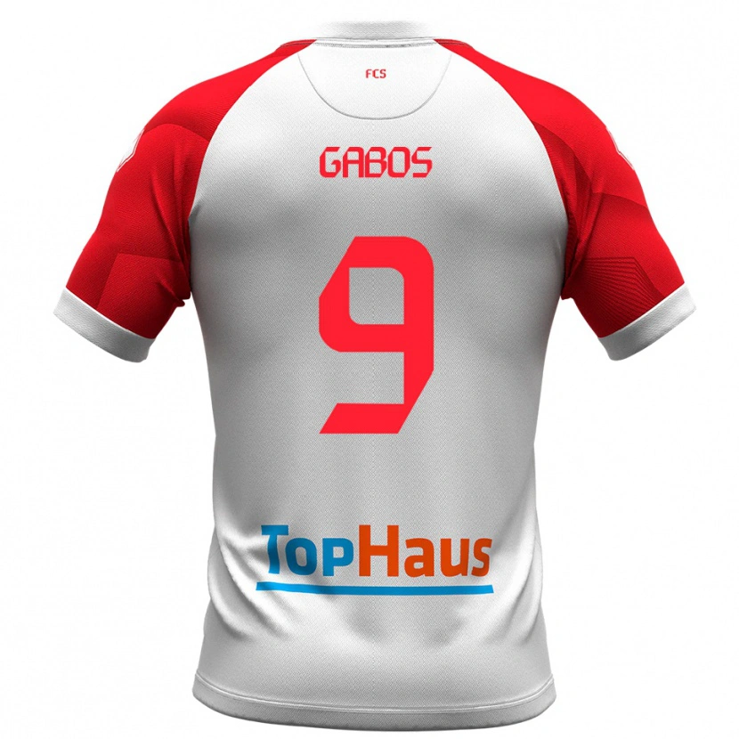 Danxen Herren Ricky Gabos #9 Weiß Rot Heimtrikot Trikot 2025/26 T-Shirt Österreich
