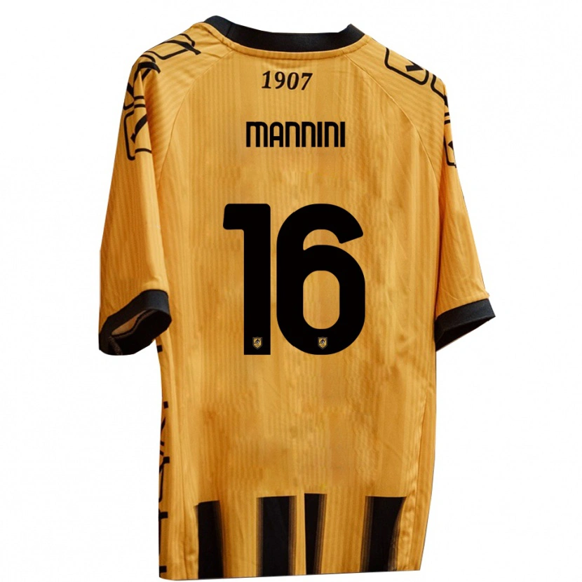 Danxen Herren Mattia Mannini #16 Gelb Schwarz Heimtrikot Trikot 2025/26 T-Shirt Österreich