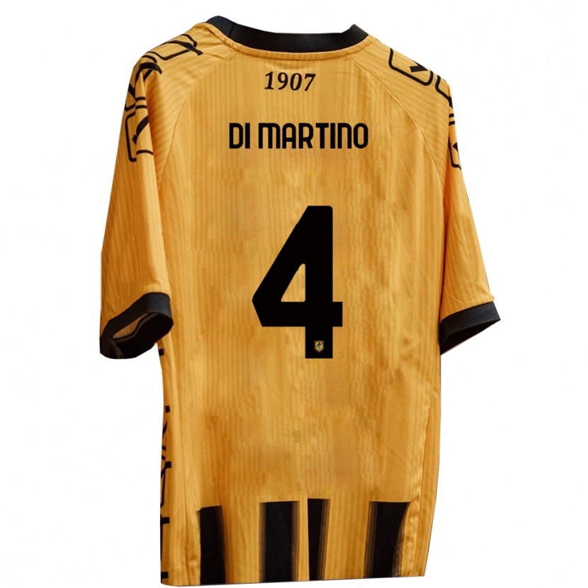Danxen Herren Mattia Di Martino #4 Gelb Schwarz Heimtrikot Trikot 2025/26 T-Shirt Österreich