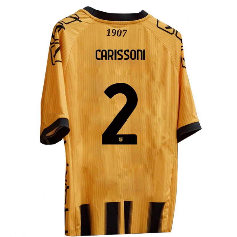 Danxen Herren Lorenzo Carissoni #2 Gelb Schwarz Heimtrikot Trikot 2025/26 T-Shirt Österreich