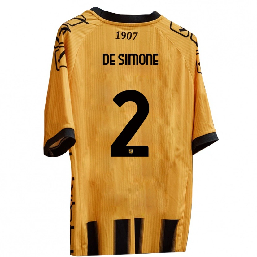 Danxen Herren Marco De Simone #2 Gelb Schwarz Heimtrikot Trikot 2025/26 T-Shirt Österreich