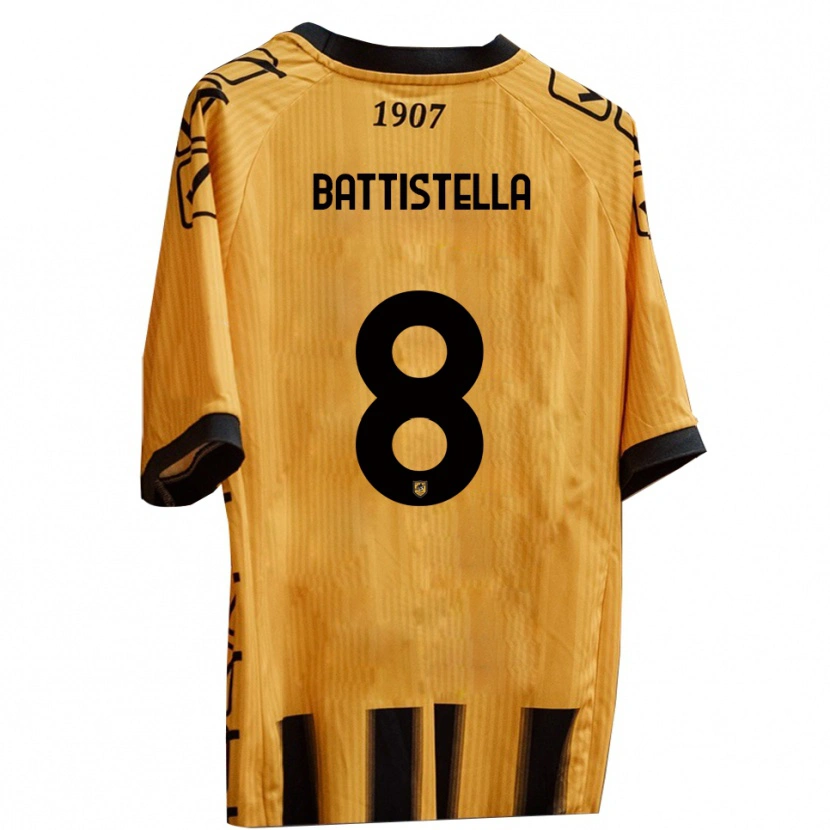Danxen Herren Thomas Battistella #8 Gelb Schwarz Heimtrikot Trikot 2025/26 T-Shirt Österreich