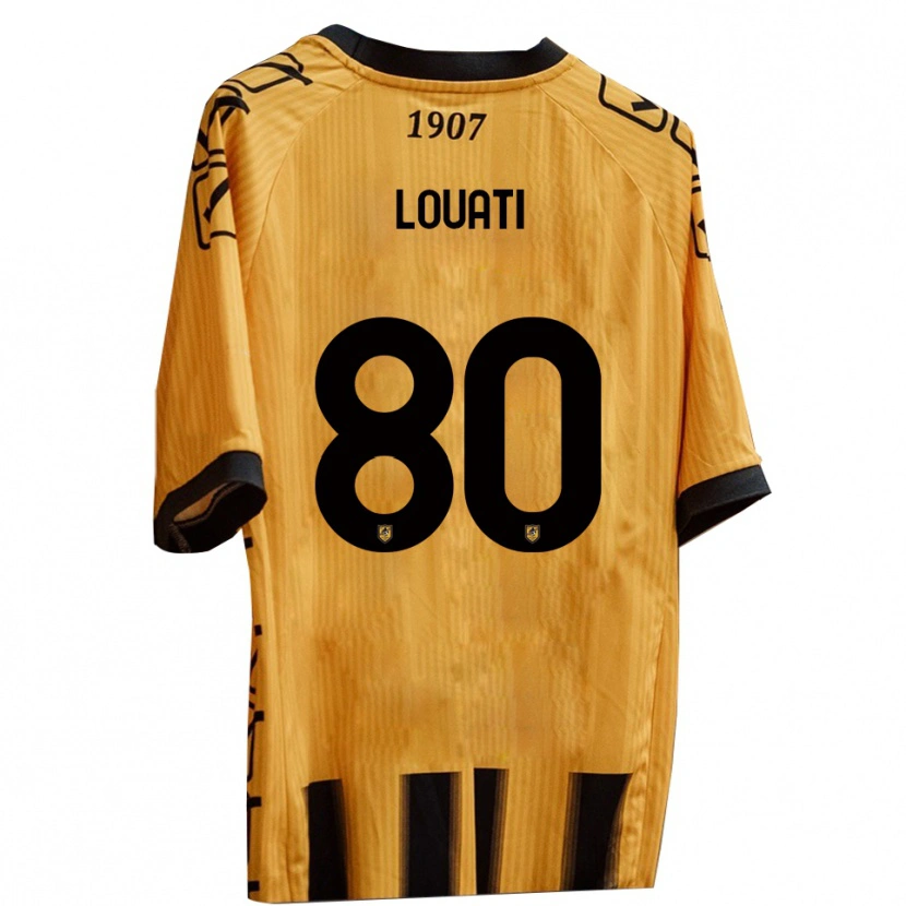 Danxen Herren Alessandro Louati #80 Gelb Schwarz Heimtrikot Trikot 2025/26 T-Shirt Österreich