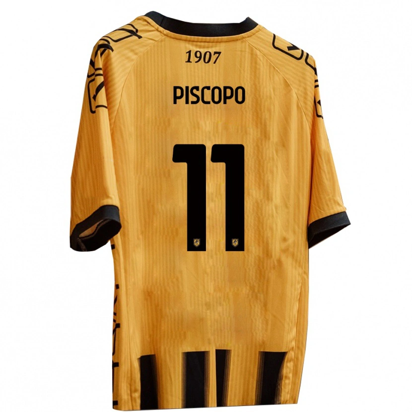 Danxen Herren Kevin Piscopo #11 Gelb Schwarz Heimtrikot Trikot 2025/26 T-Shirt Österreich