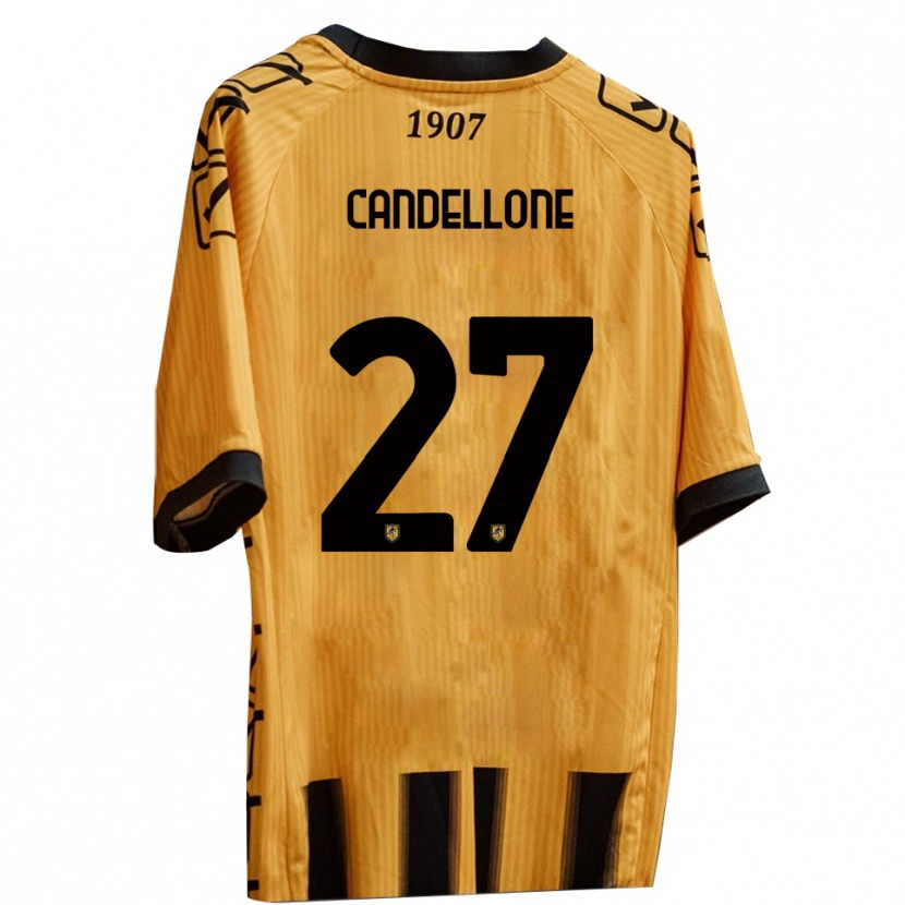Danxen Herren Leonardo Candellone #27 Gelb Schwarz Heimtrikot Trikot 2025/26 T-Shirt Österreich