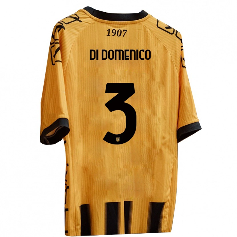 Danxen Herren Alfredo Di Domenico #3 Gelb Schwarz Heimtrikot Trikot 2025/26 T-Shirt Österreich