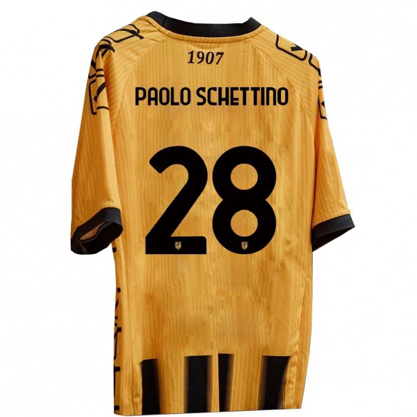 Danxen Herren Francesco Paolo Schettino #28 Gelb Schwarz Heimtrikot Trikot 2025/26 T-Shirt Österreich