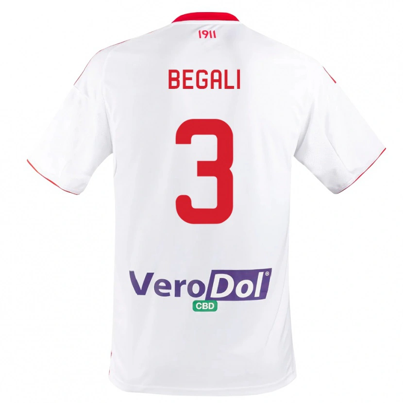 Danxen Herren Pietro Begali #3 Weiß Rot Heimtrikot Trikot 2025/26 T-Shirt Österreich