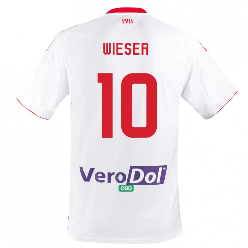 Danxen Herren David Wieser #10 Weiß Rot Heimtrikot Trikot 2025/26 T-Shirt Österreich