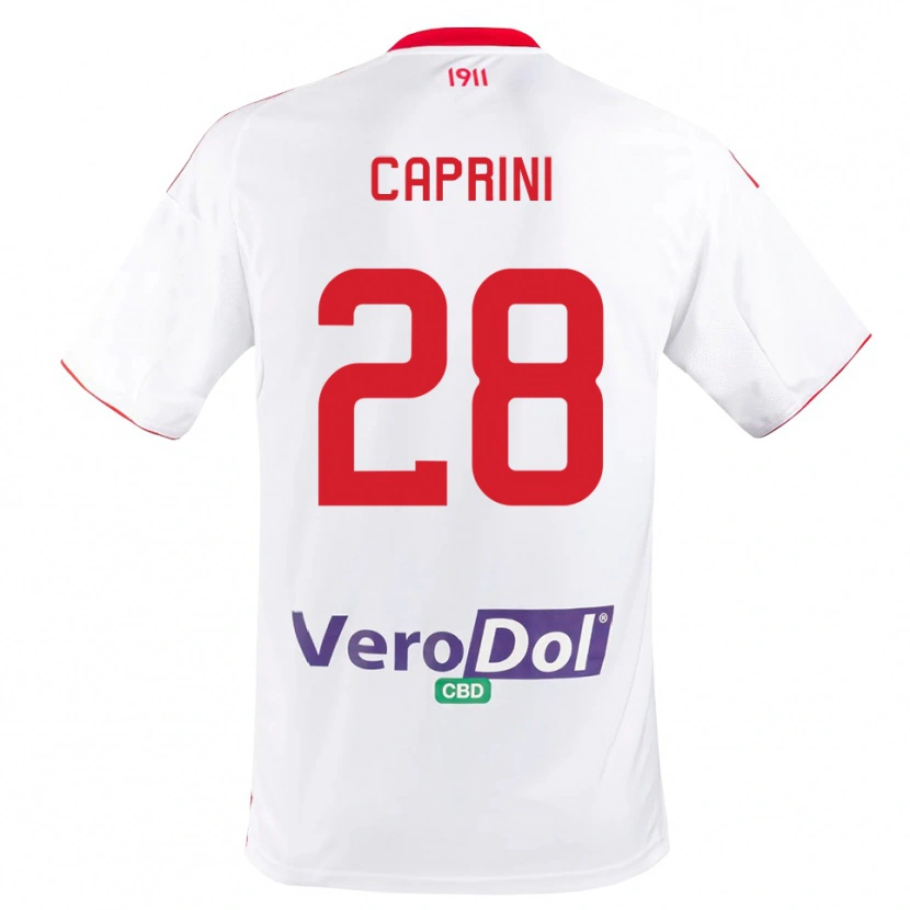 Danxen Herren Maat Daniel Caprini #28 Weiß Rot Heimtrikot Trikot 2025/26 T-Shirt Österreich