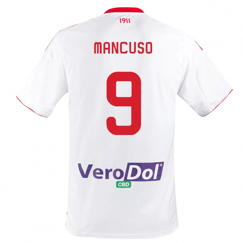 Danxen Herren Leonardo Mancuso #9 Weiß Rot Heimtrikot Trikot 2025/26 T-Shirt Österreich