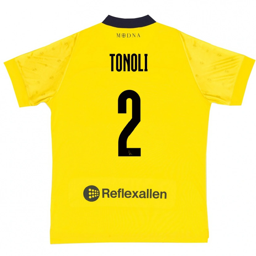 Danxen Herren Daniel Tonoli #2 Gelb Marineblau Heimtrikot Trikot 2025/26 T-Shirt Österreich