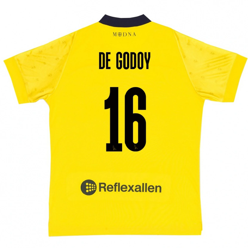 Danxen Herren Patrick Pîrv De Godoy #16 Gelb Marineblau Heimtrikot Trikot 2025/26 T-Shirt Österreich
