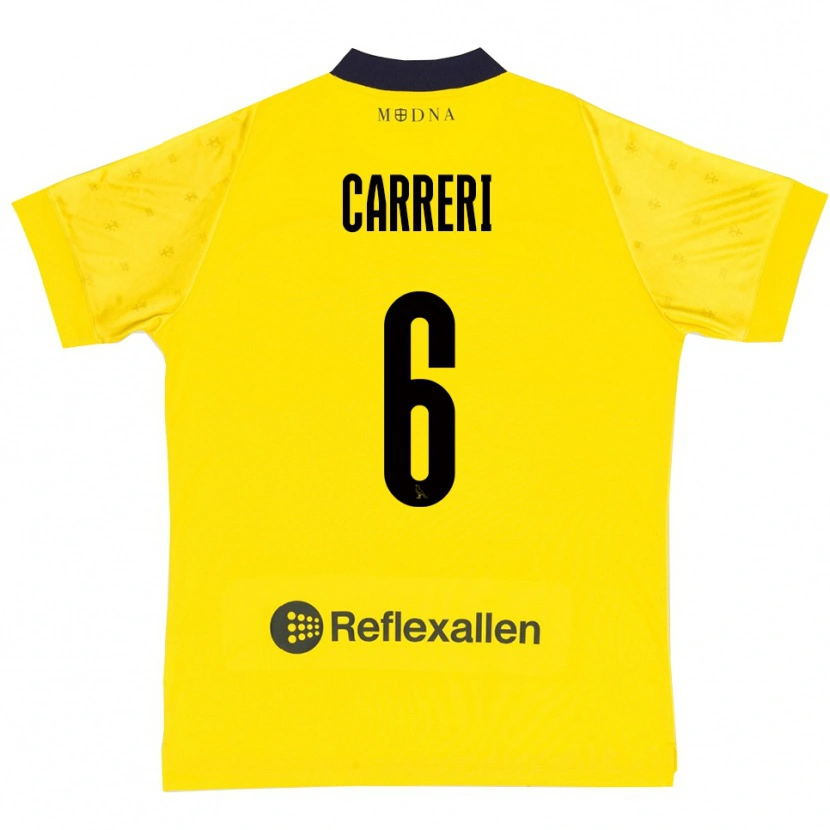 Danxen Herren Carlo Carreri #6 Gelb Marineblau Heimtrikot Trikot 2025/26 T-Shirt Österreich