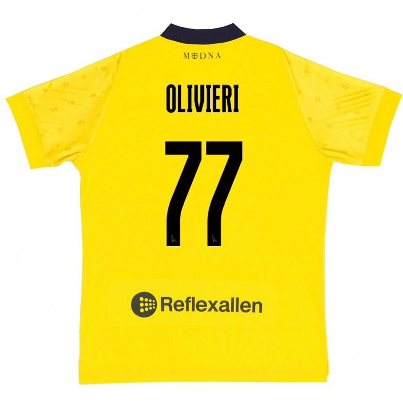 Danxen Herren Edoardo Olivieri #77 Gelb Marineblau Heimtrikot Trikot 2025/26 T-Shirt Österreich
