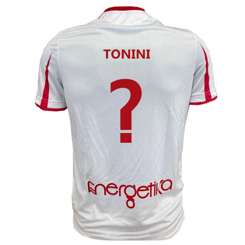 Danxen Herren Simone Tonini #0 Weiß Rot Heimtrikot Trikot 2025/26 T-Shirt Österreich
