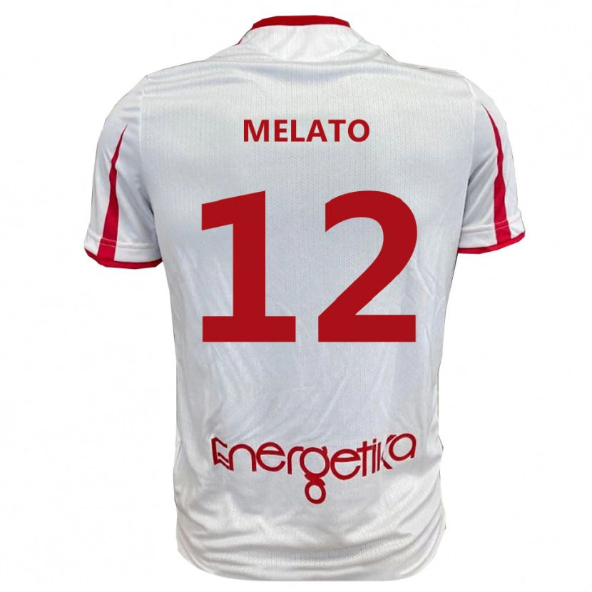 Danxen Herren Emanuele Melato #12 Weiß Rot Heimtrikot Trikot 2025/26 T-Shirt Österreich