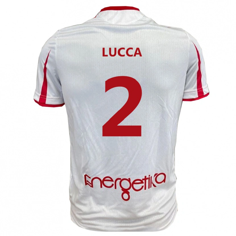 Danxen Herren Gabriele Lucca #2 Weiß Rot Heimtrikot Trikot 2025/26 T-Shirt Österreich