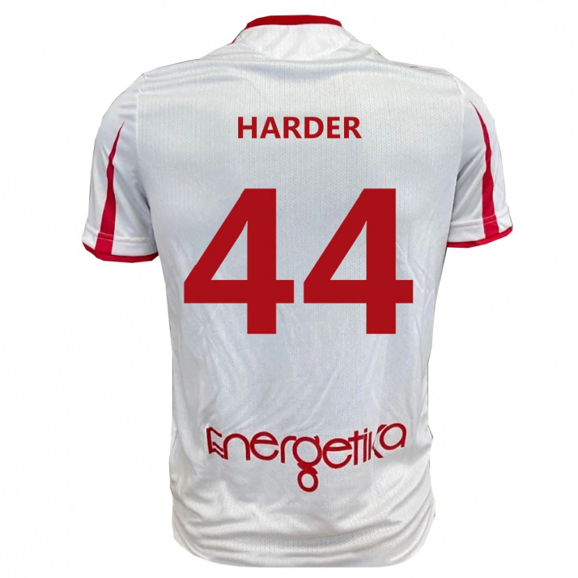 Danxen Herren Jonas Harder #44 Weiß Rot Heimtrikot Trikot 2025/26 T-Shirt Österreich