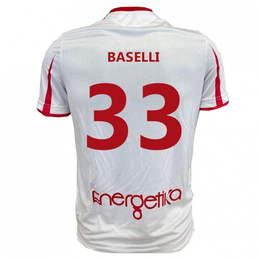 Danxen Herren Daniele Baselli #33 Weiß Rot Heimtrikot Trikot 2025/26 T-Shirt Österreich
