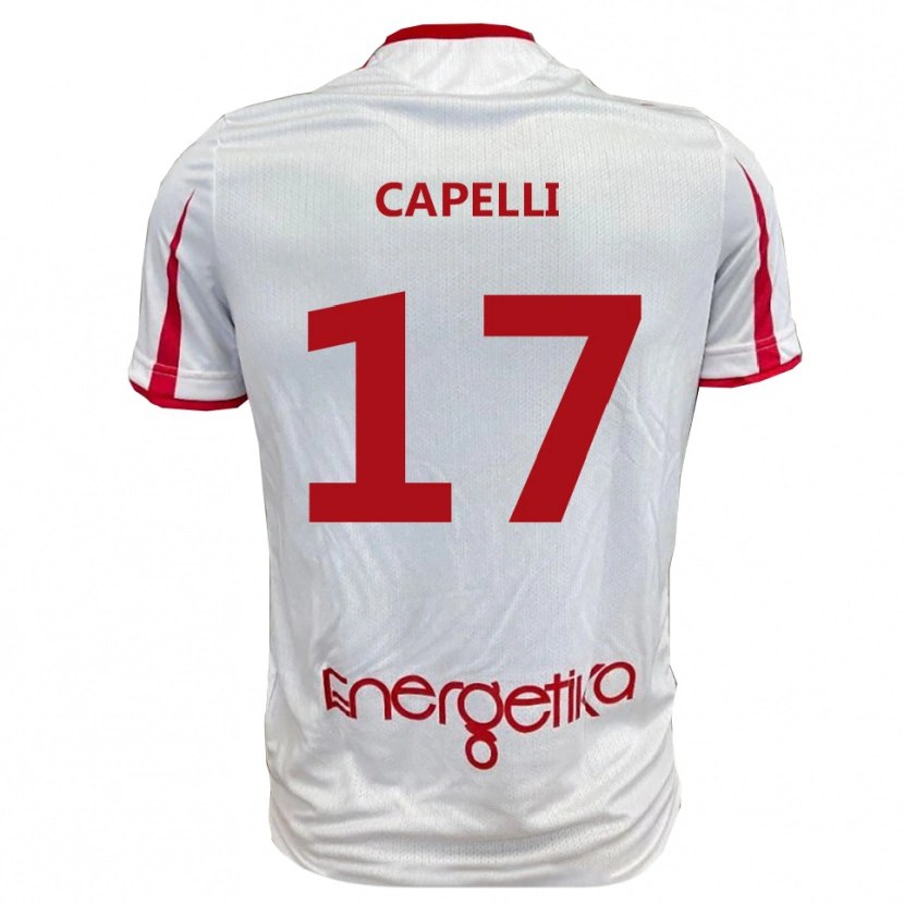 Danxen Herren Alessandro Capelli #17 Weiß Rot Heimtrikot Trikot 2025/26 T-Shirt Österreich
