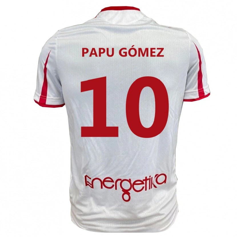 Danxen Herren Papu Gómez #10 Weiß Rot Heimtrikot Trikot 2025/26 T-Shirt Österreich