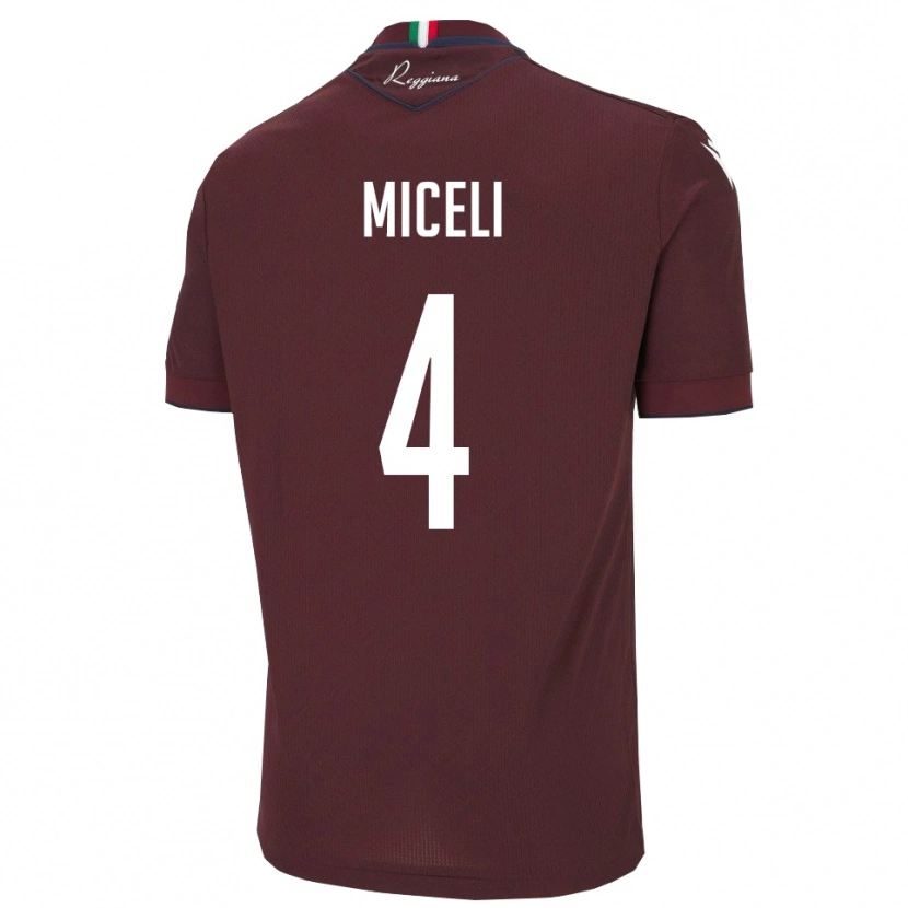 Danxen Herren Leonardo Miceli #4 Burgund Weiß Heimtrikot Trikot 2025/26 T-Shirt Österreich